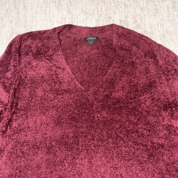 J Jill Large burgundy tunic sweater Cream - Picture 2 of 6